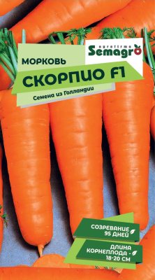 Семена моркови Скорпио F1 : 200 шт. Seminis